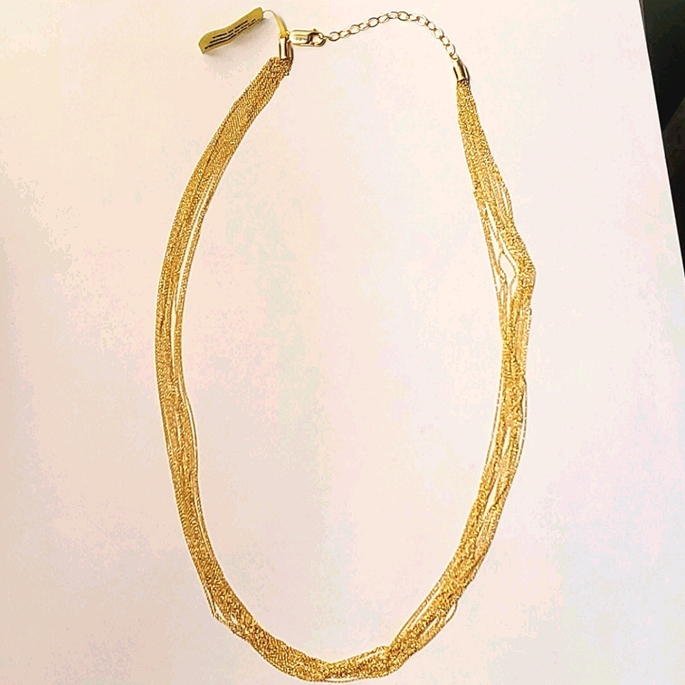Multi strand necklace 14k over Sterling 18-20 inch
